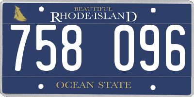 RI license plate 758096