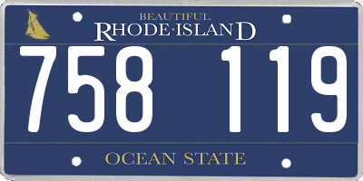RI license plate 758119