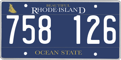 RI license plate 758126