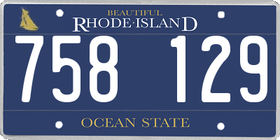 RI license plate 758129