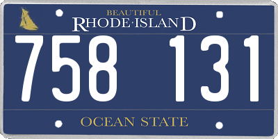 RI license plate 758131