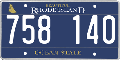 RI license plate 758140