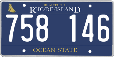 RI license plate 758146