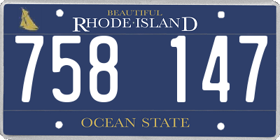 RI license plate 758147