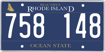 RI license plate 758148