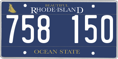 RI license plate 758150