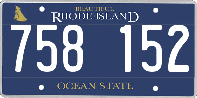 RI license plate 758152