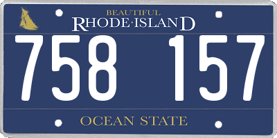 RI license plate 758157