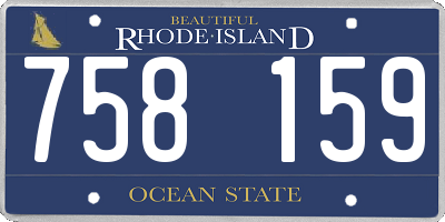 RI license plate 758159