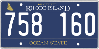 RI license plate 758160