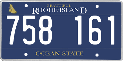 RI license plate 758161