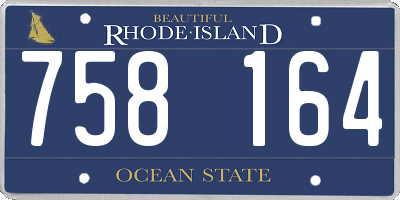 RI license plate 758164
