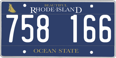RI license plate 758166