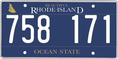 RI license plate 758171