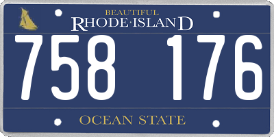 RI license plate 758176