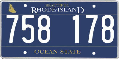 RI license plate 758178
