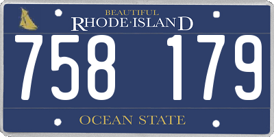 RI license plate 758179