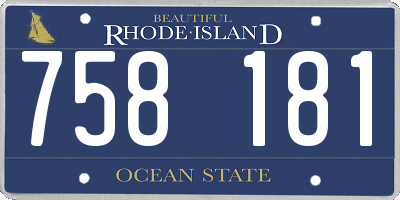 RI license plate 758181