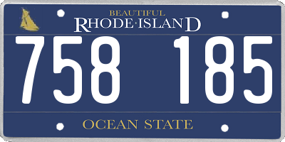 RI license plate 758185