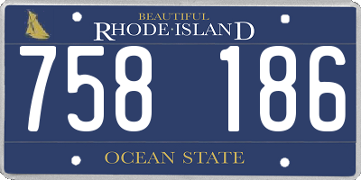 RI license plate 758186