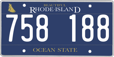 RI license plate 758188