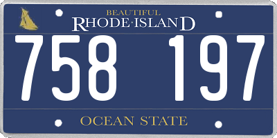 RI license plate 758197