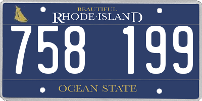 RI license plate 758199