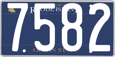 RI license plate 7582