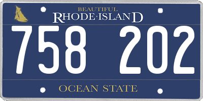 RI license plate 758202