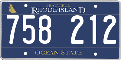 RI license plate 758212