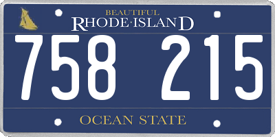 RI license plate 758215