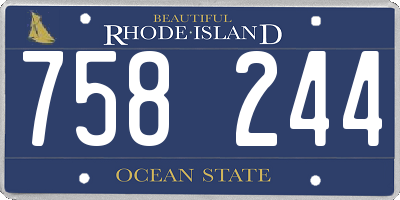 RI license plate 758244
