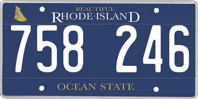 RI license plate 758246