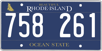 RI license plate 758261