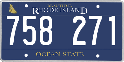 RI license plate 758271