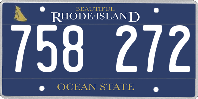 RI license plate 758272
