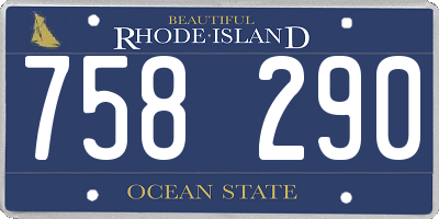 RI license plate 758290