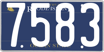 RI license plate 7583