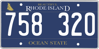 RI license plate 758320