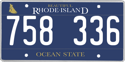 RI license plate 758336