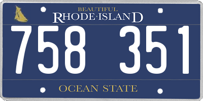 RI license plate 758351