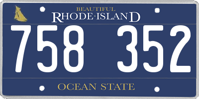 RI license plate 758352