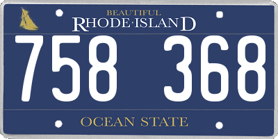 RI license plate 758368