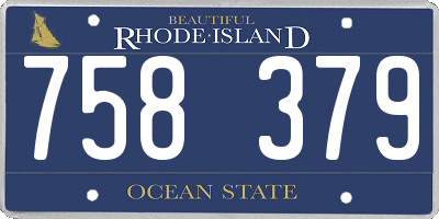 RI license plate 758379