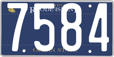 RI license plate 7584