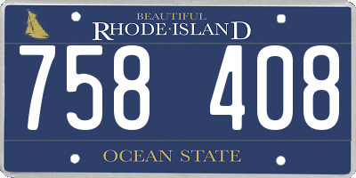RI license plate 758408