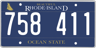 RI license plate 758411