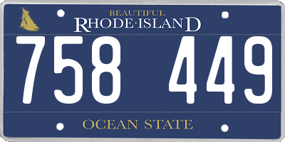 RI license plate 758449