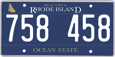 RI license plate 758458