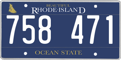 RI license plate 758471